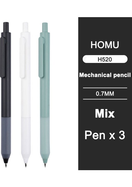 Mıx 0.7mm 0.5mm/0.7mm Basit Otomatik Kalem Öğrencinin Basın Tipi Otomatik Kalem Kurşun Kurşun Hareketli Kalemi Değiştirebilir (Yurt Dışından)
