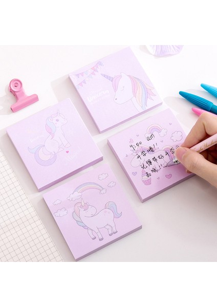 4 Adet Bloknot 4 Adet 80 Sayfa Kawaii Gökkuşağı Ünikorn Yapışkan Notlar Yaratıcı Mesaj Not Defteri Sevimli Dıy Bloknot Ofis Malzemeleri Okul Kırtasiye (Yurt Dışından) fiyatları