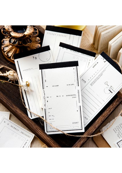 D Yoofun 50 Yaprak Vintage Bloknot Ins Basit Not Defterleri Yapılacaklar Listesi Planlayıcısı Okul Ofis Malzemeleri Kırtasiye (Yurt Dışından)