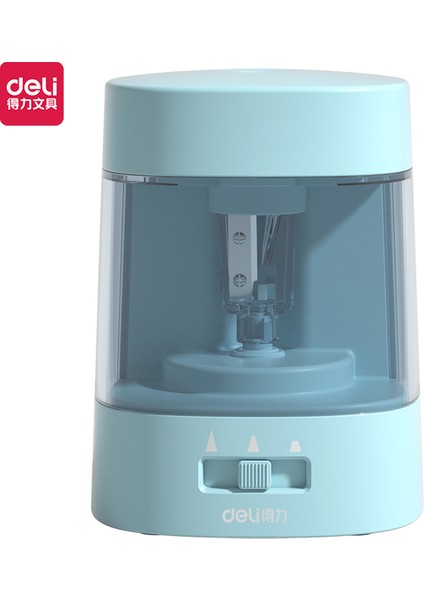 Va3 Blue Deli Elektrikli Kalemtıraş Tek Parmakla Kontrol Güç Tasarruflu ve Dayanıklı Görsel Atık Kutusu Değiştirilebilir Dolum Bileyiciler (Yurt Dışından)