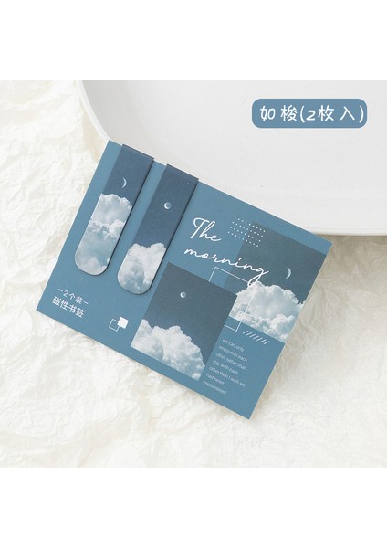 Sabah Manzara Manzara Manyetik Kitap Ayracı Iskandinav Tarzı Buzdolabı Etiket 2 Adet/takım (Yurt Dışından)