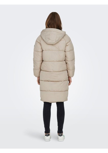 Oversize Kapüşonlu Midi Şişme Kaban - Kışlık - Sıcak ve Şık indirimleri