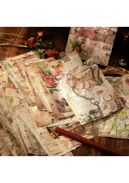 B Yoofun 100 Sayfa Retro Dekoratif Günlük Malzemesi Kitap Vintage Scrapbooking Dıy Arka Plan Kağıtları Günlüğü Albümü Kırtasiye (Yurt Dışından) indirimleri