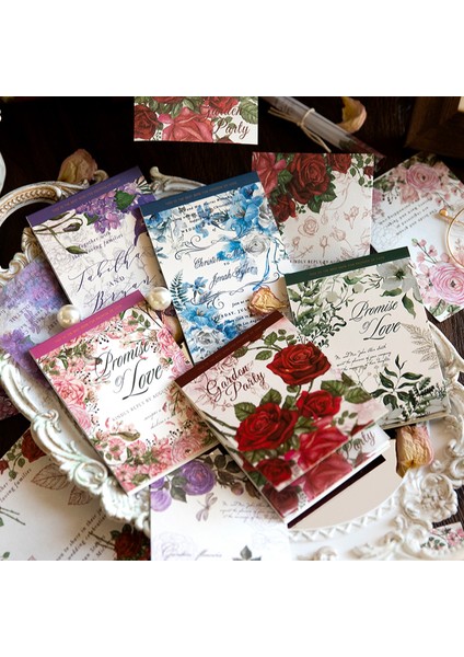 E Yoofun 30 Sayfa Çift Malzeme Çiçekler Malzeme Kağıt Kitap Çiçek Arka Plan Scrapbooking Dekorasyon Kağıtları Dergisi Hediye Kartı (Yurt Dışından) fiyatları