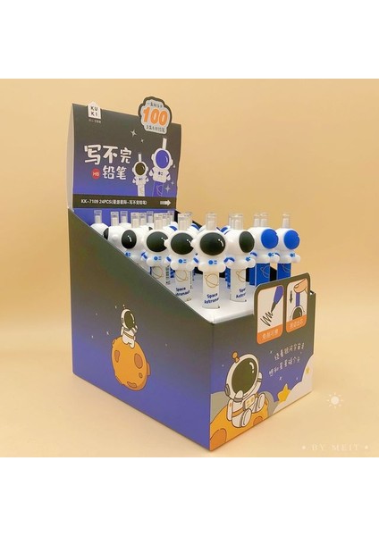 24 Adet Astronotlar 24 Adet Mekanik Kurşun Kalem 2.0mm Kalın Dolum Kırtasiye Büyük Kapasiteli Karikatür Otomatik Kalemler Ilkokul Öğrencileri Için Kutulu (Yurt Dışından)