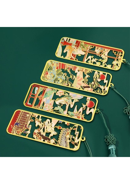 B Tarzı 10 1 Adet Retro Pirinç Kitap Ayracı Çin Tarzı Boyalı Içi Boş Kitap Klipsi Metal Sayfalama Mark Püskül Kolye Okul Ofis Kırtasiye (Yurt Dışından) fiyatları