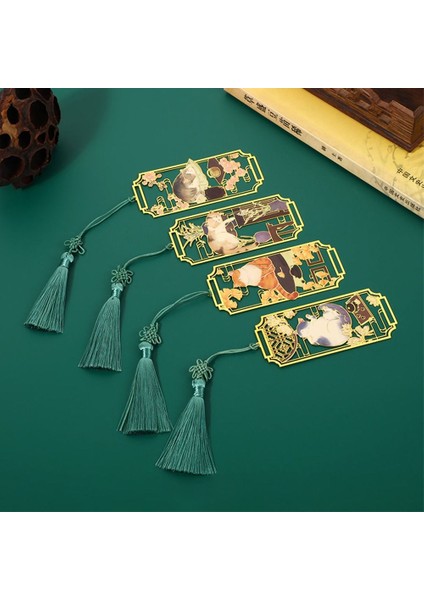 B Tarzı 10 1 Adet Retro Pirinç Kitap Ayracı Çin Tarzı Boyalı Içi Boş Kitap Klipsi Metal Sayfalama Mark Püskül Kolye Okul Ofis Kırtasiye (Yurt Dışından) indirimleri