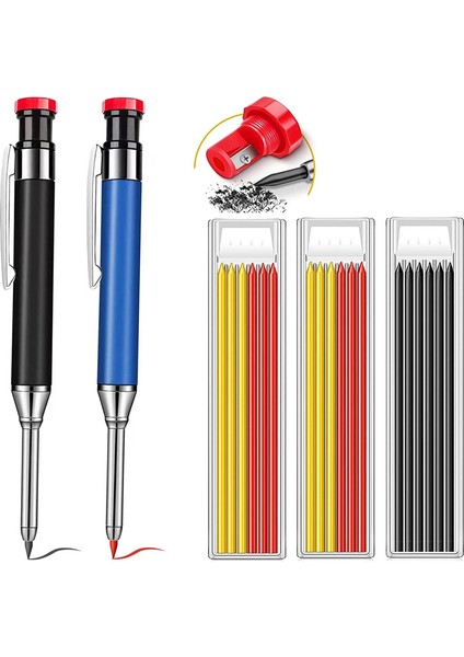 10 Kutu Talepleri Metal Marangoz Kalem Derin Delik Derin Delik Işaretleyici Dolum Kurşun Metal Kalem ile Yapmak Çok Fonksiyonlu Ağaç Işleme Araçları (Yurt Dışından) fiyatları