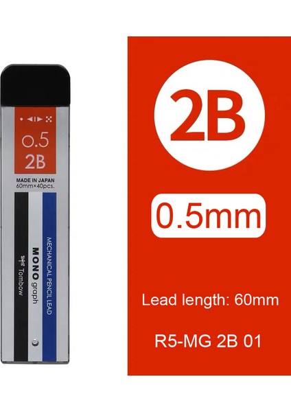 0.5mm 2b 1 Adet Japonya Tombow Otomatik Kalem Değiştirme Kurşun R5-Mg Öğrenci Kırılmaz Kurşun 0.3/0.5mm Siyah Kurşun Hb/2b/b (Yurt Dışından)