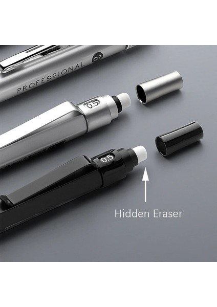 0.7mm Siyah Kutu ile 0.3 0.5 0.7 2.0mm Sanat Çizim Otomatik Kalemler Düşük Ağırlık Merkezi Geri Çekilebilir Uç Metal Kalem Ofis Okul Hediye Kutusu Set (Yurt Dışından) fırsatları