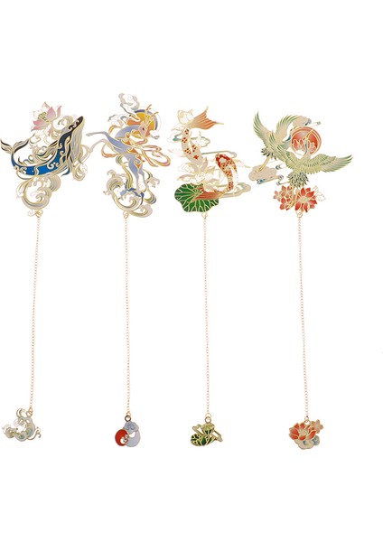 1 Adet Lüks Metal Kitap Ayracı Çin Tarzı Retro Hayvan Şekli Kırtasiye Yaratıcı Hediye Öğretmen Öğrenci Okul Ofis Malzemeleri (Yurt Dışından) modelleri