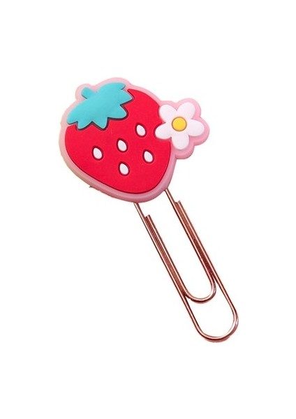 F 3D Stereo Kawaii Karikatür Güzel Hayvan Imi Silikon Metal Sevimli Çilek Muz Tuhaf Kitap Ayraçları Çocuk Için Yeni Yıl Hediyeleri (Yurt Dışından)