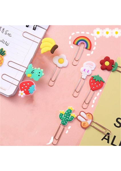 F 3D Stereo Kawaii Karikatür Güzel Hayvan Imi Silikon Metal Sevimli Çilek Muz Tuhaf Kitap Ayraçları Çocuk Için Yeni Yıl Hediyeleri (Yurt Dışından) fiyatları