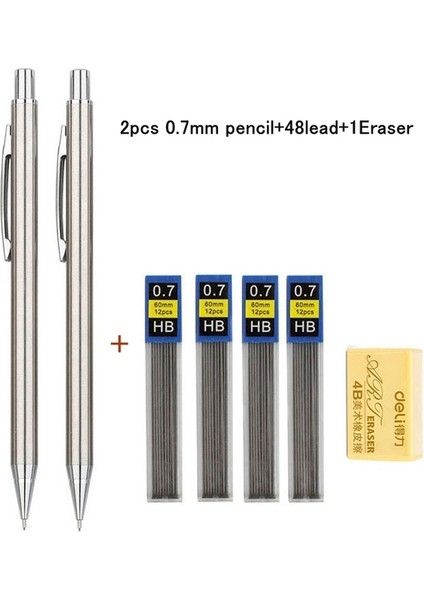 7 Adet 0.7mm Set Haile Tam Metal Mekanik Kalem Seti 0.3 0.5 0.7 0.9 1.3 2.0mm Hb Otomatik Kurşun Kalem, Sanat Çizim Yazma Sketchin (Yurt Dışından)