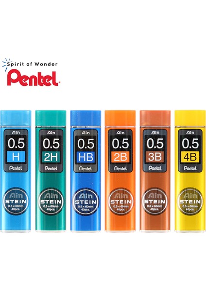 H Pentel Kurşun Kalem C275 Kurşun Yedek Stein Geliştirilmiş Silika 0.5*60 mm 2h,h, Hb, B, 2b, 3b, 4b Mekanik Kurşun Kalem Yazma Malzemeleri (Yurt Dışından)