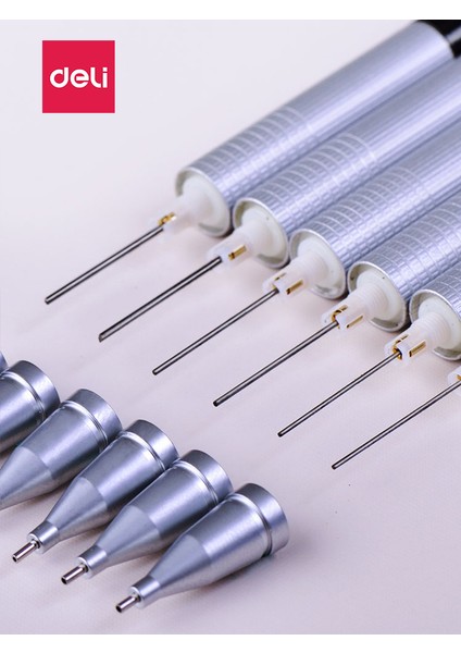 0.5mm Gümüş Metal Düşük Yerçekimi Otomatik Kurşun Kalem 0.9mm Profesyonel Çizim Yazma Mekanik Kurşun Kalem 0.5mm Mekanik Kurşun Kalem 0.7mm (Yurt Dışından) modelleri