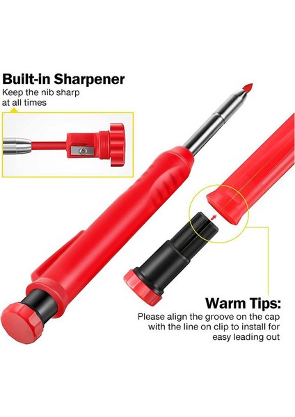 Mavi Set 2.8mm Mekanik Kurşun Kalem Maket Bıçağı Dolum Kurşun Seti Marangoz Scriber Ağaç Işleme Derin Delik Işareti Tasarım Sanat Çizim (Yurt Dışından) fırsatları