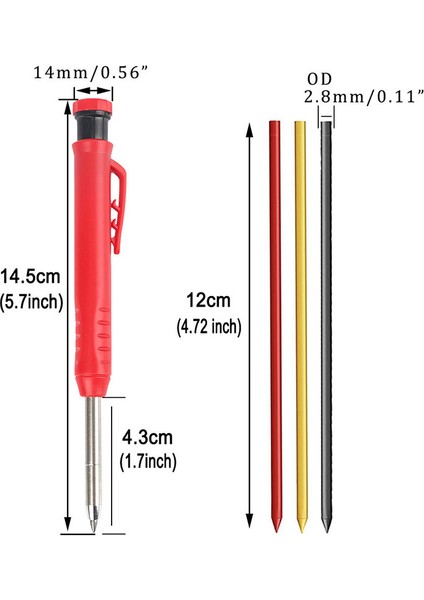 Mavi Set 2.8mm Mekanik Kurşun Kalem Maket Bıçağı Dolum Kurşun Seti Marangoz Scriber Ağaç Işleme Derin Delik Işareti Tasarım Sanat Çizim (Yurt Dışından) indirimleri