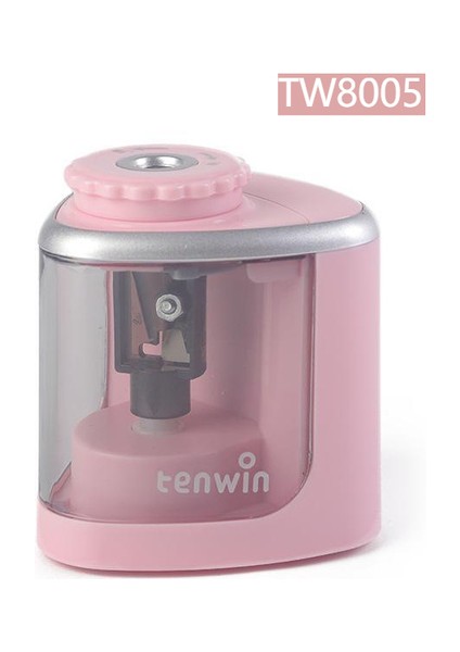 Pembe TENWINTW8005 Manuel/elektrikli 2'si 1 Arada Kalem Öğütücü Taşınabilir El Otomatik Çift Amaçlı Kalem Turner Okul Kırtasiye Malzemeleri (Yurt Dışından)