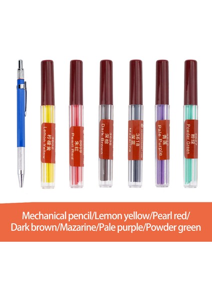 2-6colors-1pen Dededepraıse Değiştirilebilir Mekanik/otomatik Renkli Kurşun Kalem Uçları/yedekler/çekirdek 2.0mm Etkinlik Kalemi 36 Renk Yedekler Çizim (Yurt Dışından)
