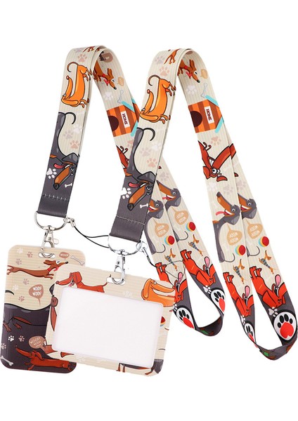 Stil 5 Dachshund Köpek Kordon Boyun Askısı Sanat Anime Moda Boyunluklar Otobüs Kımlık Adı Çalışma Kartı Tutucu Aksesuarları Süslemeleri Çocuklar Hediyeler (Yurt Dışından)
