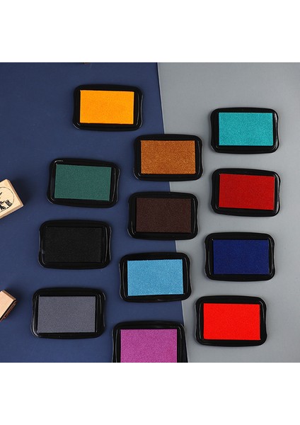 Hui 12 Renk Retro Renkli Inkpad Craft Yağ Bazlı Dıy Mürekkep Pedleri Ofis Kırtasiye Karalama Defteri Parmak Izi Damga Pedi (Yurt Dışından) fiyatları