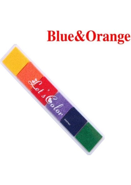 Stil 3 Renkli Inkpad Toksik Olmayan Degrade Renkli Mürekkep Pedi Inkpad Lastik Damga Yağ Bazlı Parmak Izi Güzel Çocuk Oyuncakları Lastik Damga (Yurt Dışından)