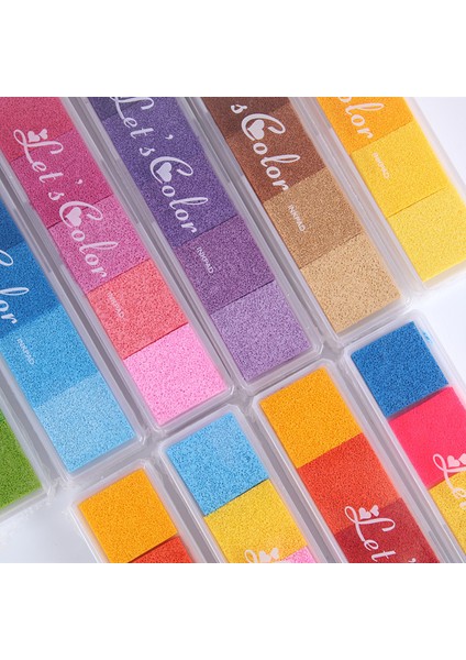 Stil 3 Renkli Inkpad Toksik Olmayan Degrade Renkli Mürekkep Pedi Inkpad Lastik Damga Yağ Bazlı Parmak Izi Güzel Çocuk Oyuncakları Lastik Damga (Yurt Dışından) fırsatları