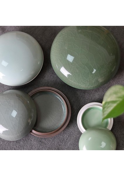 10.6cm Guangzu Longquan Seladon Porselen, Vermilyon Kum, Büyük Boy Baskı Kil Kutusu, Jingdezhen Porselen Silindir, Antika Porselen (Yurt Dışından) fiyatları