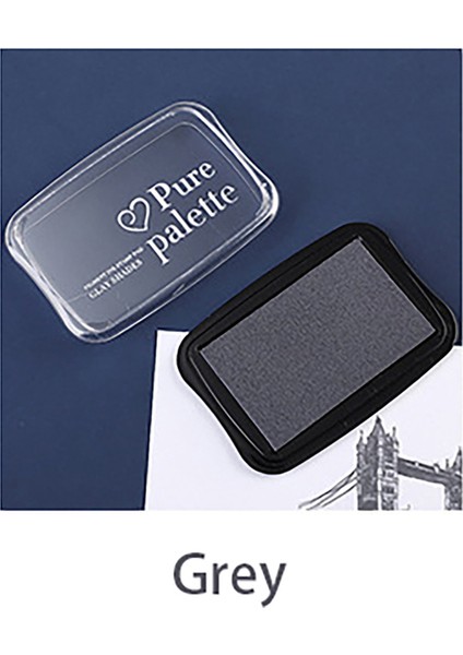 Gri Retro Renkli Inkpad Parmak Boyama Scrapbooking Dıy Dekorasyon Renkli Inkpad Lastik Damga Mürekkep Pedi (Yurt Dışından)