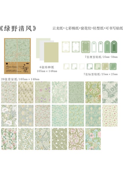 C Yoofun 40 Adet/paket Vintage Scrapbooking Dıy Malzeme Paketi Dekoratif Retro Arka Plan Kağıt Günlük Defteri Kağıtları (Yurt Dışından)