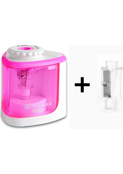 8005-PINK-8013 Tenwin 8005 Öğrenciler Elektrikli/manuel 2'si 1 Arada Kalemtıraş Taşınabilir Otomatik Kalemtıraş Ofis Okul Malzemeleri (Yurt Dışından)