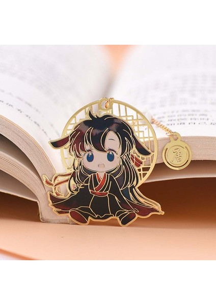 B 2 2022 Metal Kitap Ayraçları Evcilleştirilmemiş Mo Dao Zu Shi Şeytani Yetiştiriciliğin Büyük Ustası Wei Wuxian Lan Wangji Oymalı Kitap Ayracı (Yurt Dışından)