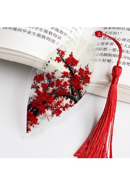 Bir Çin Tarzı Imi Lotus Desen Şeffaf Kitap Ayracı Oldukça Estetik Yaprak Damar Imi Hediye Öğrenciler Için Okul Malzemeleri (Yurt Dışından) fırsatları