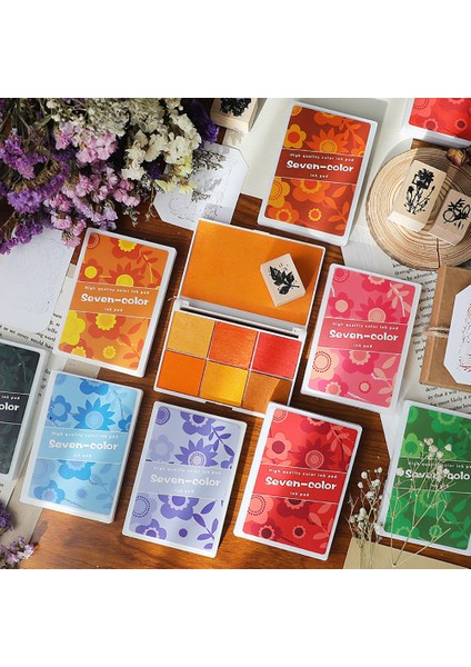 Turuncu 8 Stil Inkpad Mürekkep Damga Pedi Renkli Karikatür Zanaat Mürekkep Pedi Seti Dıy Komik Çalışma Parmak Izi Scrapbooking Aksesuarları (Yurt Dışından) modelleri