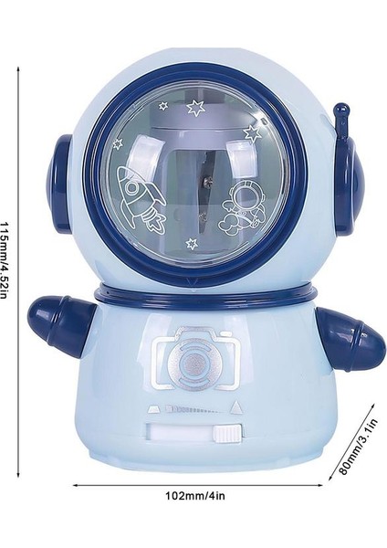 Mavi Yeşil Kalemtraşlar Spaceman Elektrikli Kalemtıraş Renkli Kalemler Için Otomatik Durdurma Hızlı Keskinleştirme Elektrikli Kalemtraşlar USB (Yurt Dışından) fırsatları