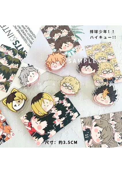 Yu Nishinoya Haikyuu Imleri Anime Shoyo Hinata Kozume Kenma Imi Kawaii Pp Klip Kitap Sayfası Akrilik Işaretleyici Kırtasiye Okul Malzemeleri (Yurt Dışından)
