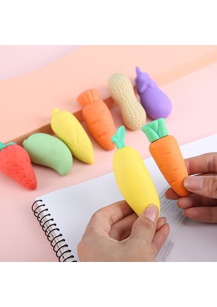 5 Adet Rastgele Göndermek 5 Adet Büyük Karikatür Meyve Silgi Kalem Silgisi Çocuk Öğrenciler Kauçuk Yumuşak Silgi Okul Sanat Pianting Kroki Çizim Kırtasiye (Yurt Dışından)