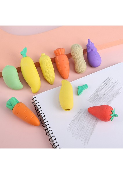 5 Adet Rastgele Göndermek 5 Adet Büyük Karikatür Meyve Silgi Kalem Silgisi Çocuk Öğrenciler Kauçuk Yumuşak Silgi Okul Sanat Pianting Kroki Çizim Kırtasiye (Yurt Dışından)