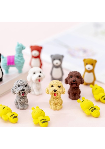 Teddy Köpek Serisi 5 Adet Yaratıcı Sevimli Karikatür Köpek Silgi Kawaii Kırtasiye Kalem Kauçuk Silgi Öğrenci Çocuklar Hediyeler Okul Ofis Malzemeleri (Yurt Dışından)