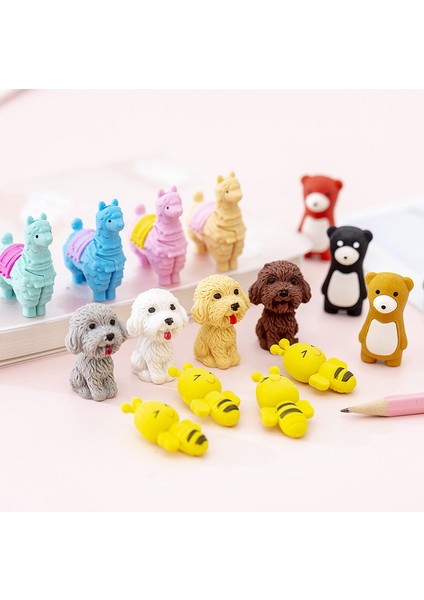 Teddy Köpek Serisi 5 Adet Yaratıcı Sevimli Karikatür Köpek Silgi Kawaii Kırtasiye Kalem Kauçuk Silgi Öğrenci Çocuklar Hediyeler Okul Ofis Malzemeleri (Yurt Dışından) fırsatları
