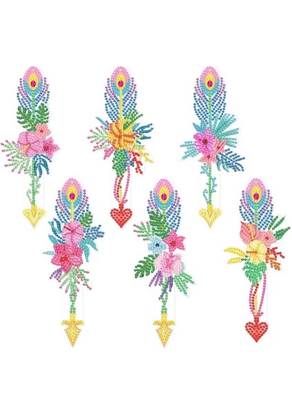 03 6 Adet Dıy Elmas Boyama Imi Tüy Şekli Imleri Elmas Mozaik Imi Elmas Nakış Çapraz Dikiş El Sanatları Hediye (Yurt Dışından)