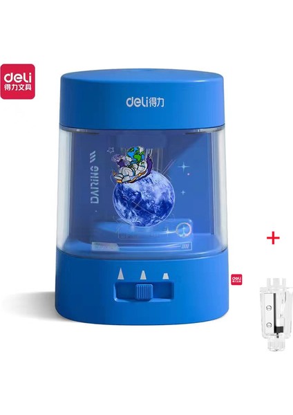 D Mavi 1 Yedek Şarküteri Elektrikli Otomatik Kalemtıraş Güvenli Öğrenciler Tungsten Çelik Bıçak Sanatçılar Çocuklar Yetişkinler Için Kawaii Kalemtıraş Renkli Kalemler (Yurt Dışından)