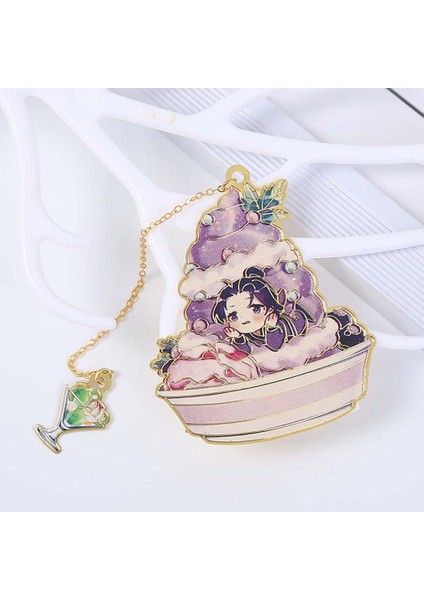 A Mo Dao Zu Shi Şeytani Yetiştiriciliğin Büyük Ustası Yaz Karikatür Metal Kitap Ayracı Wei Wuxian, Lan Wangji Içi Boş Kitap Ayracı (Yurt Dışından) modelleri