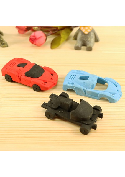 3 Adet 3 Adet/paket Kore Yaratıcı Silgi Kırtasiye Çıkarılabilir Mini Spor Araba Styling Silgi Kalem Silgisi (Yurt Dışından)