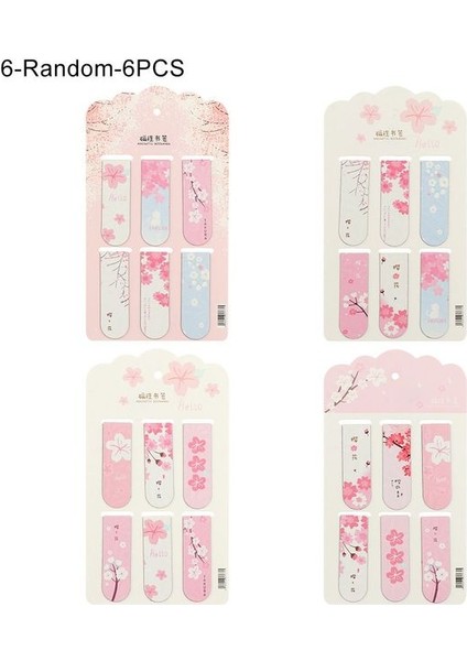 6-Random-6pcs 4/6 Adet Sevimli Kedi Paw Manyetik Imleri Kitaplar Marker Sayfa Kırtasiye Okul Ofis Tedarik Kağıt Klip Öğrenci Ödüllendirici Ödül (Yurt Dışından)