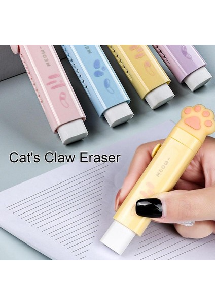 Pembe Kawaii Itme-Çekme Tasarım Sevimli Silgi Çocuklar Için Okul Ofis Malzemeleri Kedi Paw Taşınabilir Kauçuk Silgi Hediye Kırtasiye Ödülleri (Yurt Dışından) fırsatları