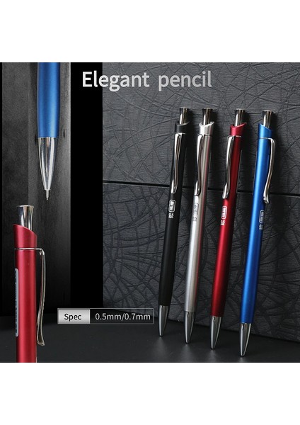 0.7mm Gümüş Güzel Ağır Duygu Mekanik Kurşun Kalem 2b 0.5 0.7mm Öğrenci Yazma ve Boyama Kalemi (Yurt Dışından) fiyatları