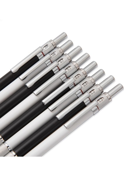 0.9mm Siyah Yüksek Kaliteli Metal Mekanik Kurşun Kalem Sanat Çizim Tasarımı 2b Hb 0.3,0.5,0.7,0.9mm Otomatik Kalem Düşük Ağırlık Merkezi Yazma (Yurt Dışından) modelleri