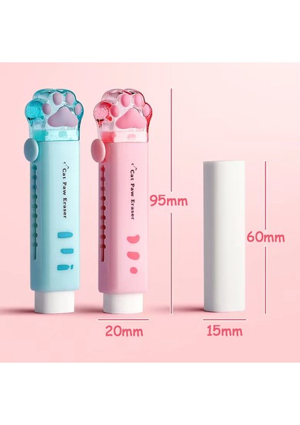 Pembe-1 Adet Kawaii Kedi Pençe Silgi Karikatür Sevimli Kalem Silgi Öğrenci Kalem Kauçuk Estetik Ofis Araçları Okul Malzemeleri Kırtasiye (Yurt Dışından) fırsatları